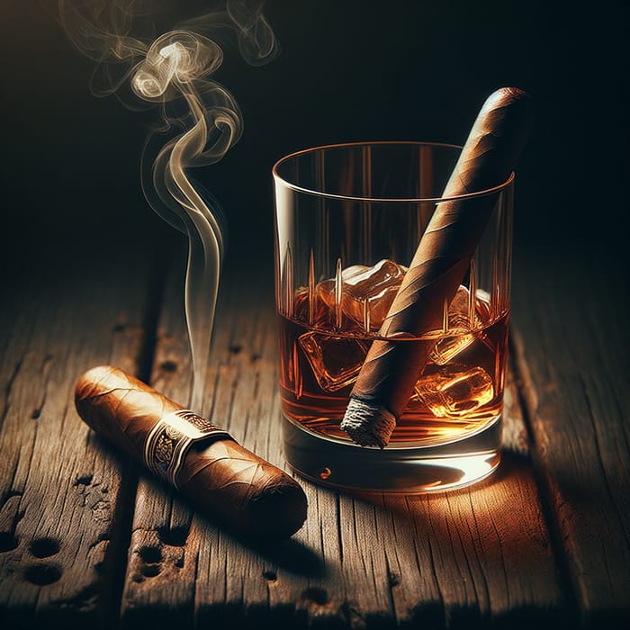 Whisky & Cigar: High-Definition Image Without Mice