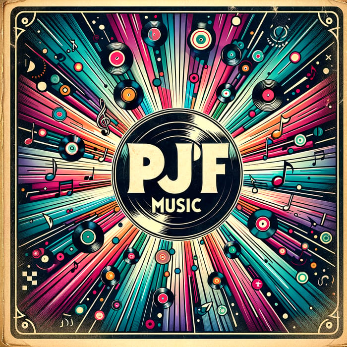 PJF Music Album Cover | Colorful & Vintage Design