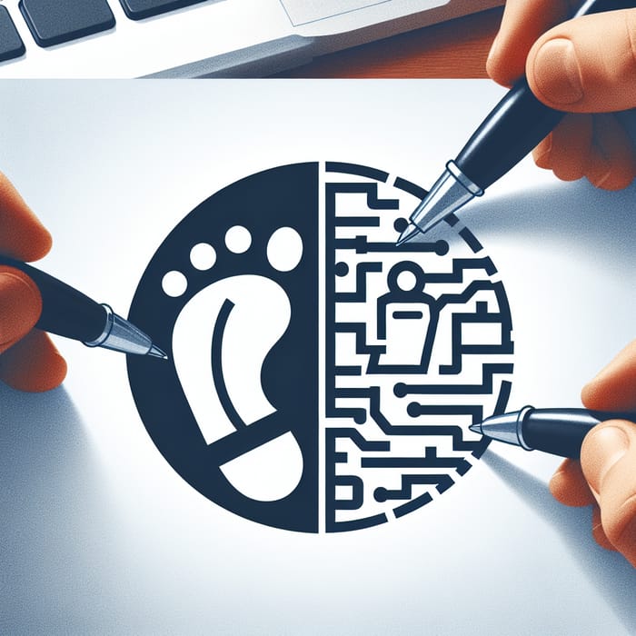 Copy and Paste Digital Footprint Icon