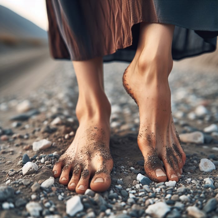 Barefoot on gravel new arrivals