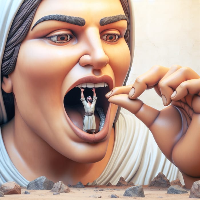 Giantess Woman Eating Small Person: Unusual Encounter