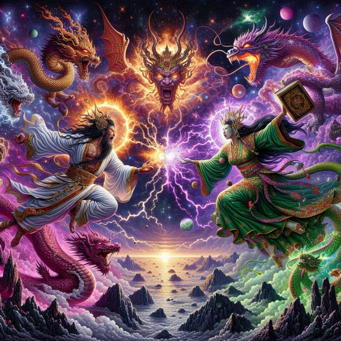 Mythical Battle of Cosmic Deities