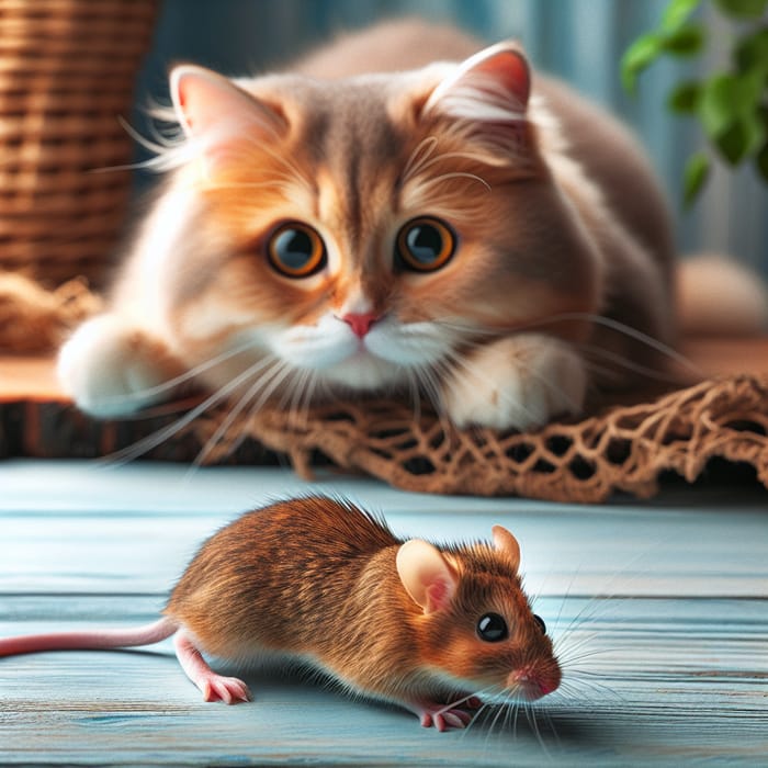 Cat Chasing Mouse - Exciting Cat Mouse Chase