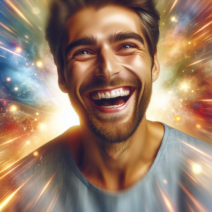 Joyful Man: Expressing Happiness