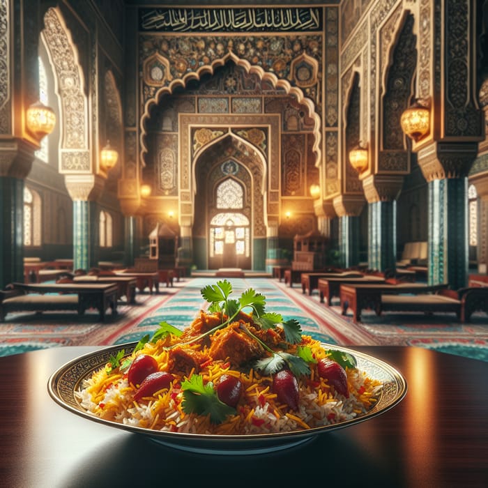 Vibrant Biryani & Serene Mosque Interior | Food & Architecture