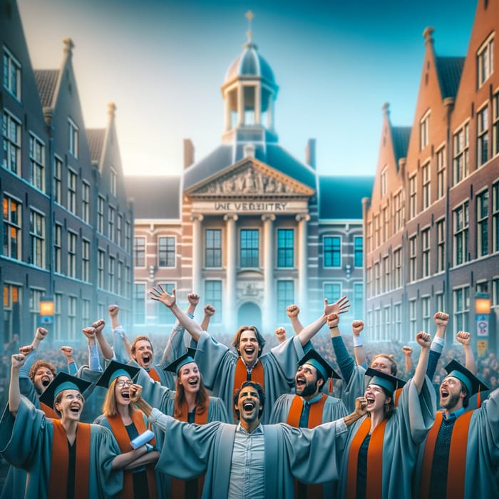 Award-Winning Photo: PhD Students Celebrating in The Netherlands