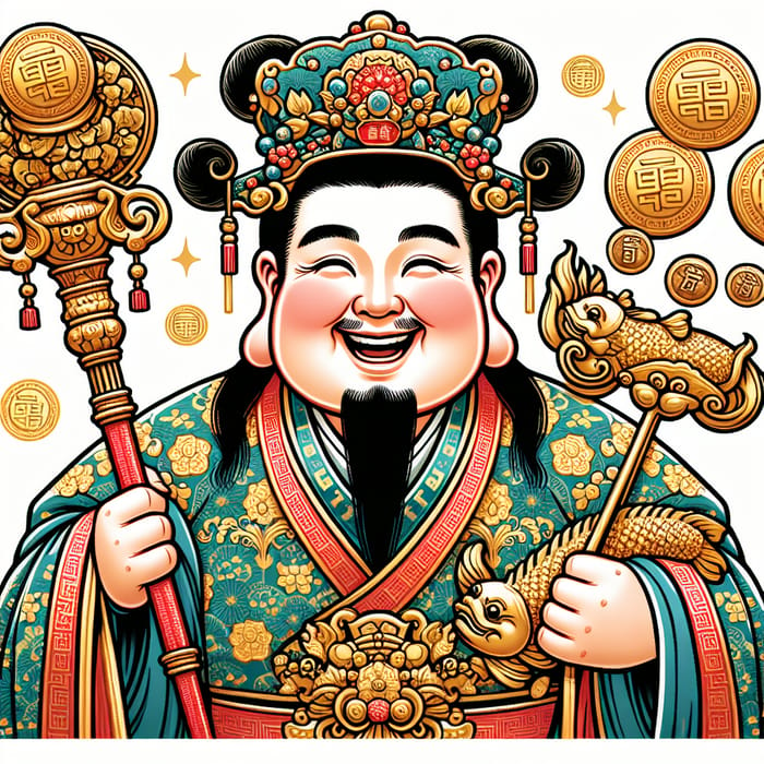 Chinese God of Wealth | Cai-Shen Image - Attract Prosperity
