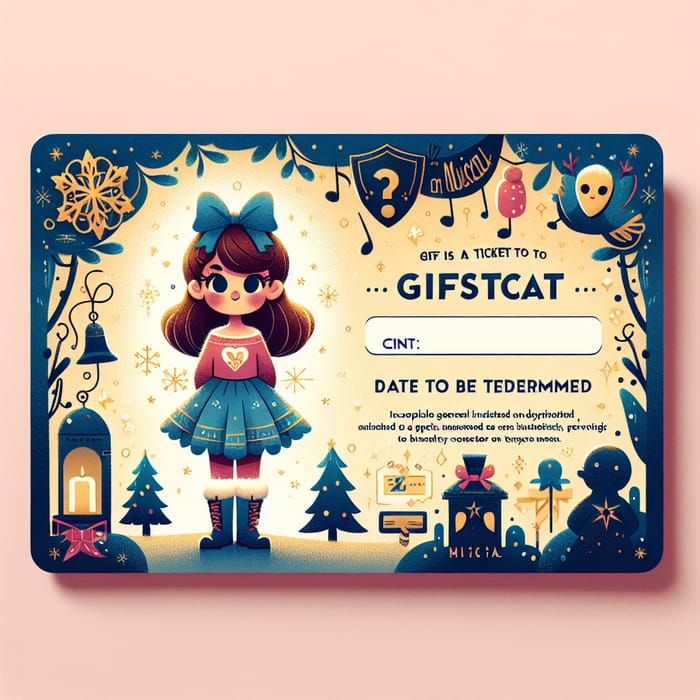 Matilda Musical Gift Card - Festive Holiday Design