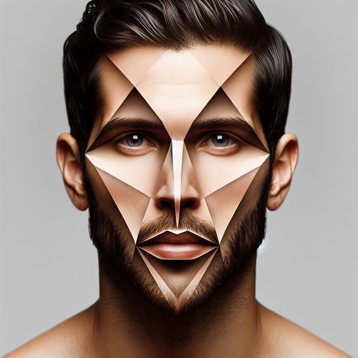 Diamond-Faced Man: Symmetrical Angular Features