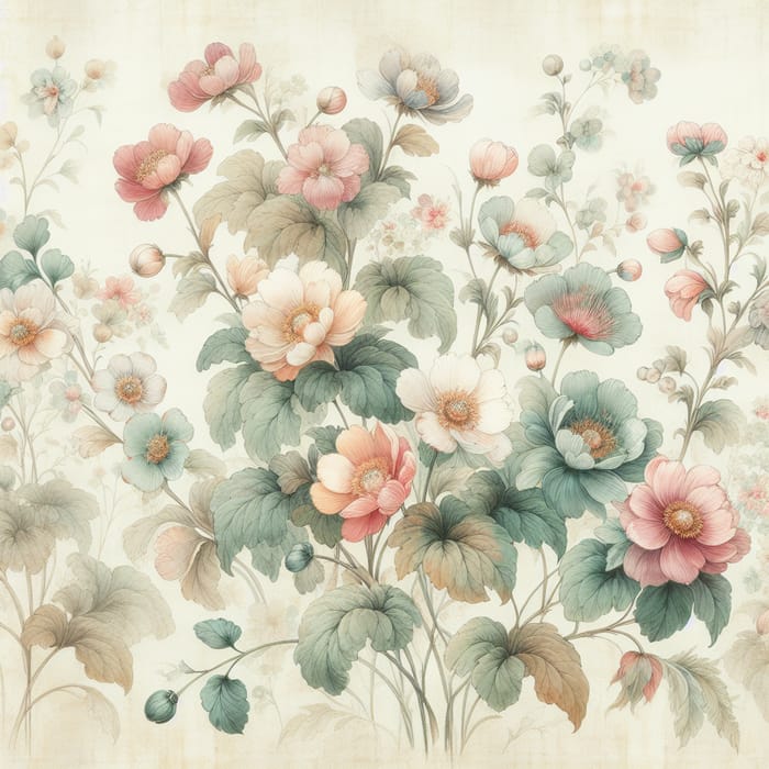 Tranquil Watercolor Floral Patterns for Relaxing Vibes