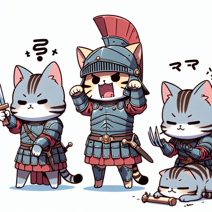 Anime Cats Legionnaire Battle Prep