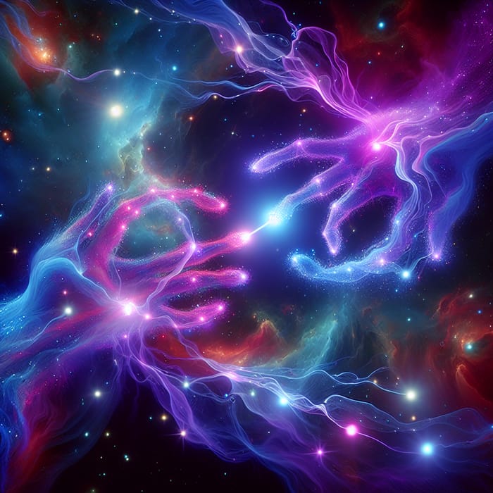 Best Friends Souls: Radiant Light Forms in Cosmos