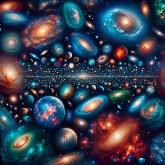 Expansive Multiuniverse: Vast, Diverse, Luminous Spectacle