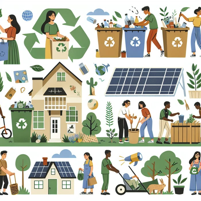 Eco-Friendly Actions: Recycle, Reduce Waste, Support Sustainability