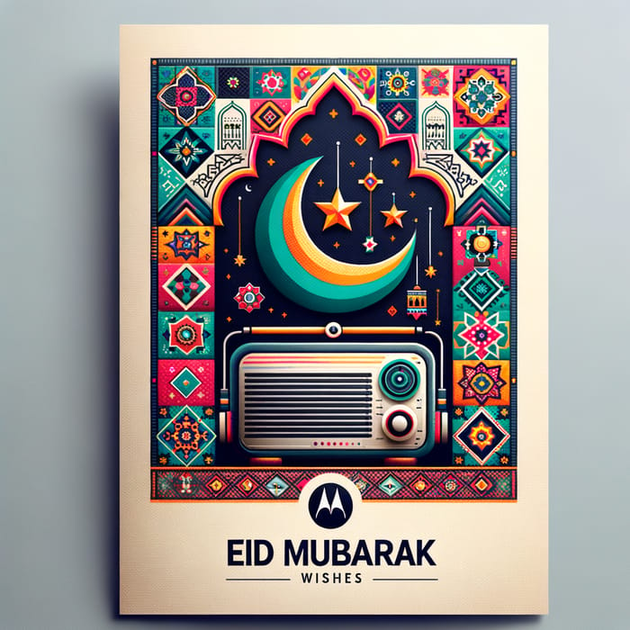 Eid Mubarak Wishes: Vibrant Motorola Greeting Card Design