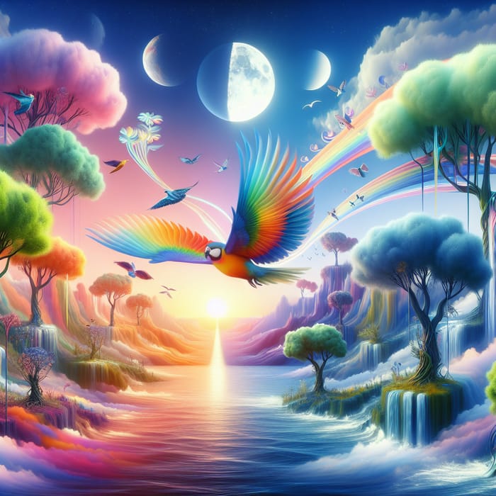 Surrealistic Paradise Imagery: Enchanting Dreamscape