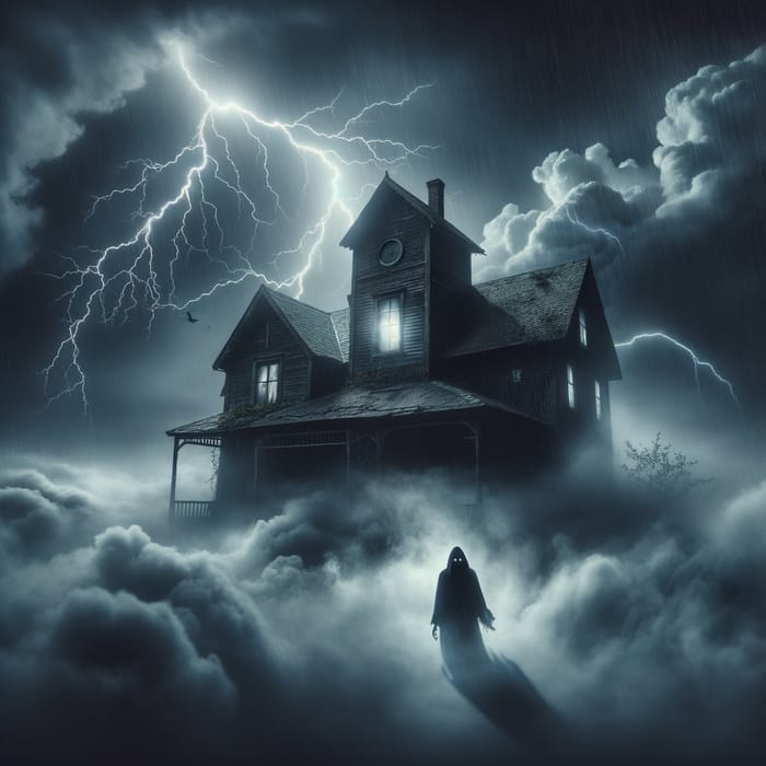 Scary Lightning Strikes: Unexpected Event at Haunted House