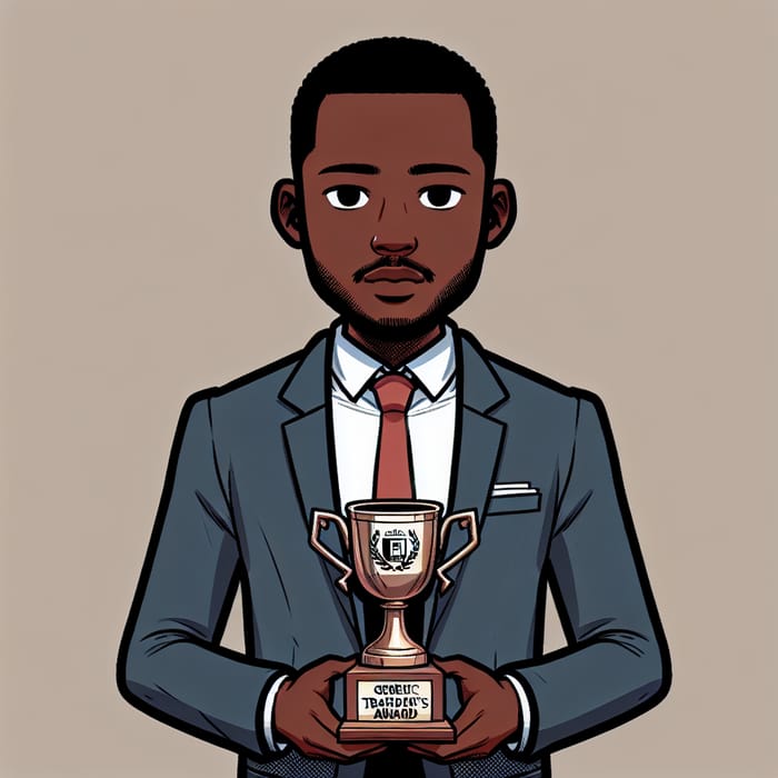 Peter Kasanga - Kenyan Investor Holding HFM Traders Award Trophy Peter Kasanga - Kenyan Investor Holding HFM Traders Award Trophy