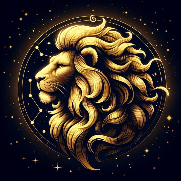 Leo Zodiac Sign - Majestic Lion Symbolizing Strength in Stars