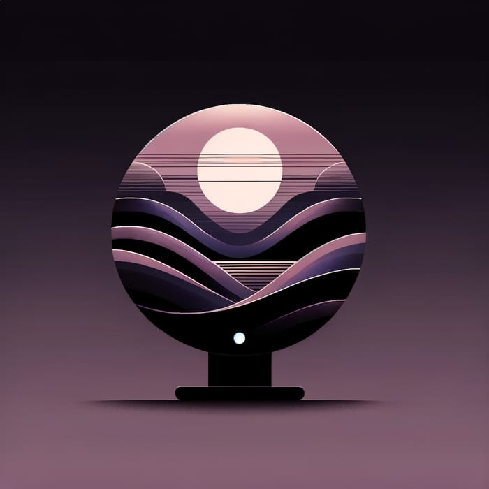 Tranquil Purple and Black Minimalist PC Wallpaper Design