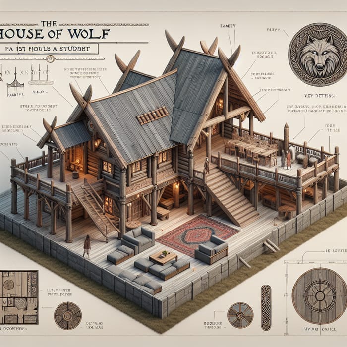 Viking Era House of Wolf: Family, Honor, Free Spirit Design