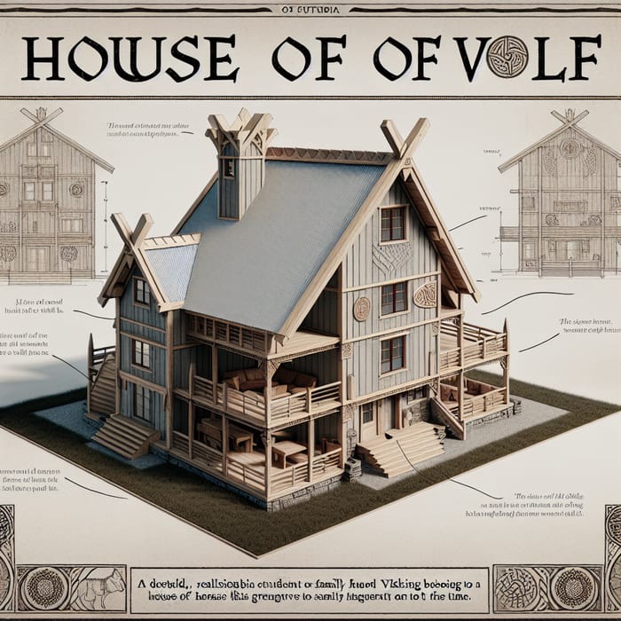 Viking Student's House of Wolf Architectural Blueprint
