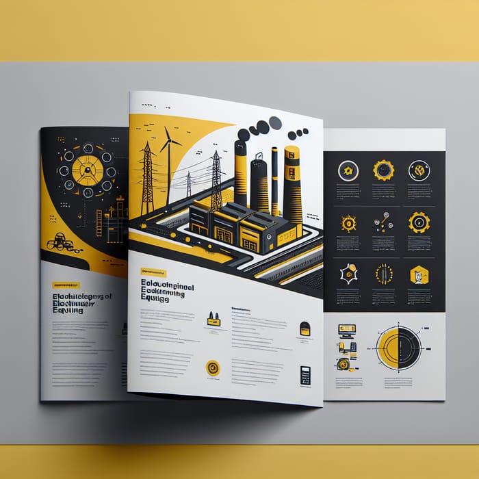 Electrical & Power Equipment Manufacturer Brochure - Yellow & Dark Gray Design