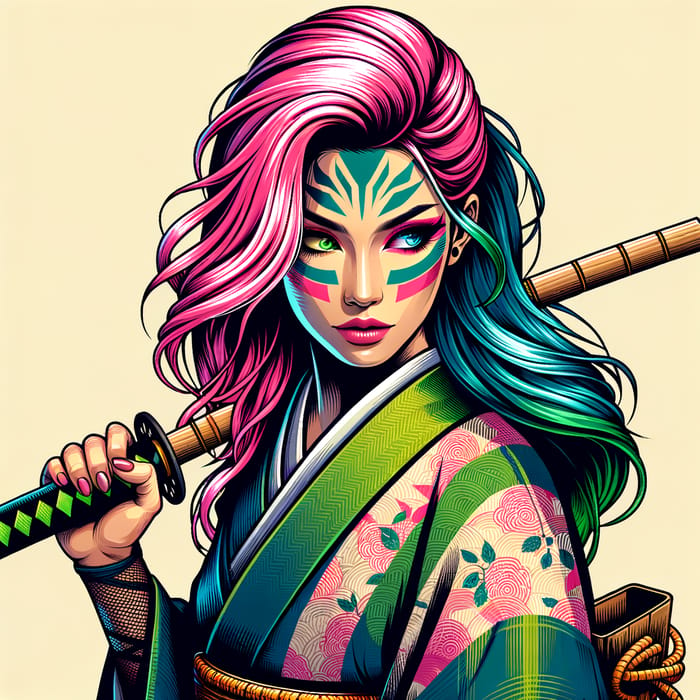 Mitsumi Kanroji Samurai Woman Art - Demonslayer Character