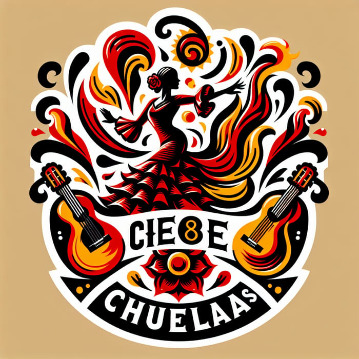 Vibrant Flamenco Theme Logo Design - Be Chuelas