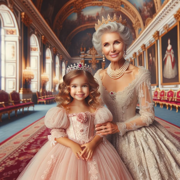 Beautiful 3-Year-Old Princess in Buckingham Palace