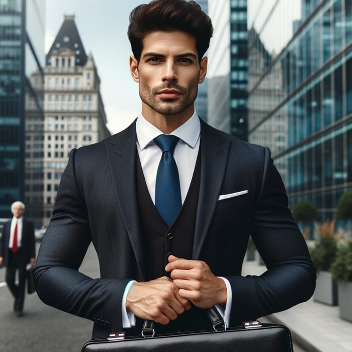 Man in Suit Carrying Folder | Professional Business Look