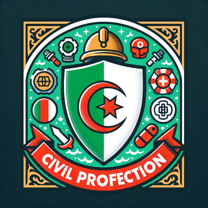 Algerian Civil Protection Emblem | Public Safety Symbols