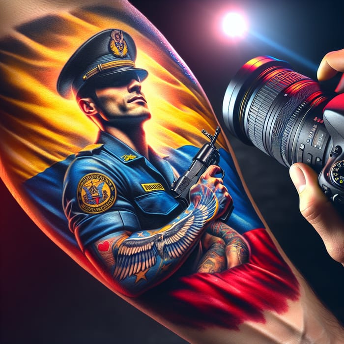 Heroic Colombian Navy Military and Psychology Tattoo
