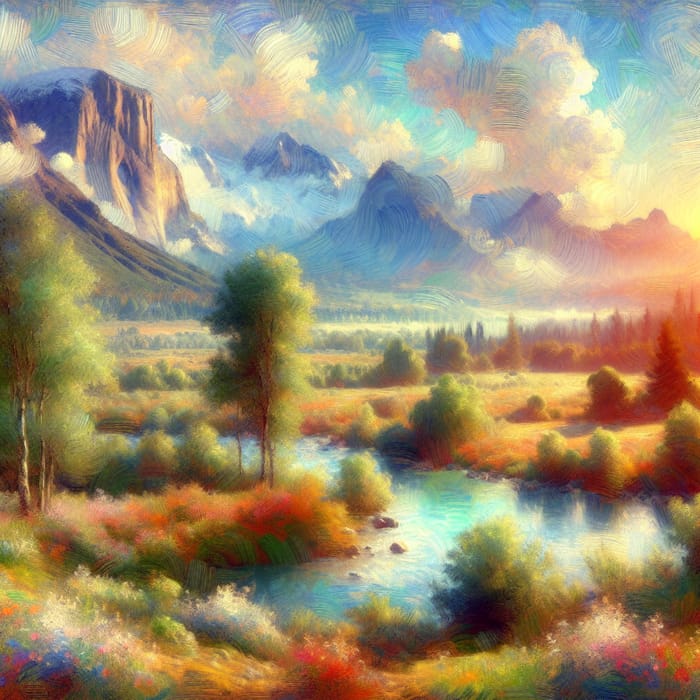 Dreamy Impressionist Landscape | Sunlit Colors & Airy Spaces