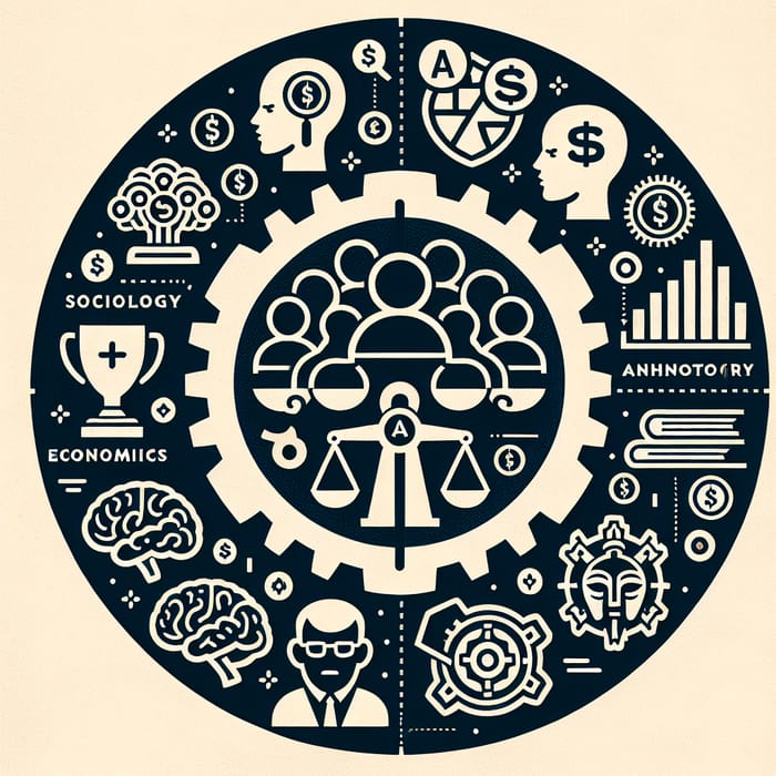 Social Sciences & Administration Icon: Incorporating Sociology, Psychology, Law, Economics, Anthropology