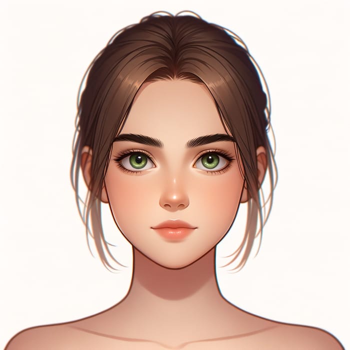 Young Adolescent with Dark Olive Green Eyes and Light Brown Hair | Fair Skin Type 2 or 3