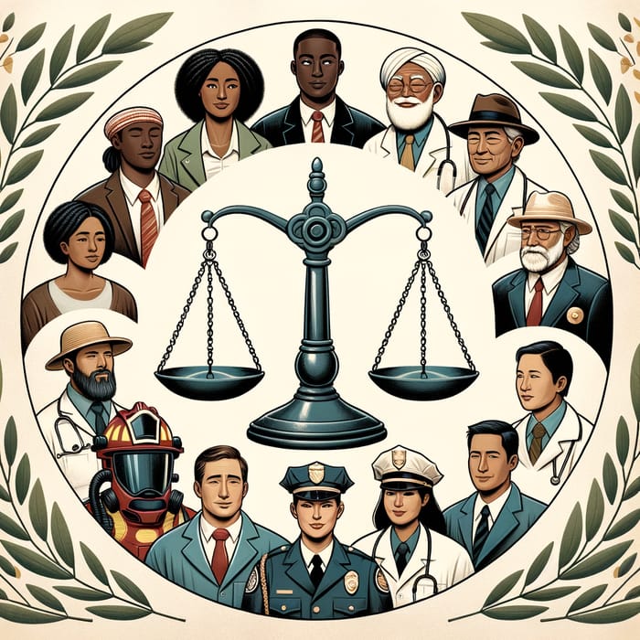 Respecting Authority and Diversity | Inclusive Symbol of Justice and Equality