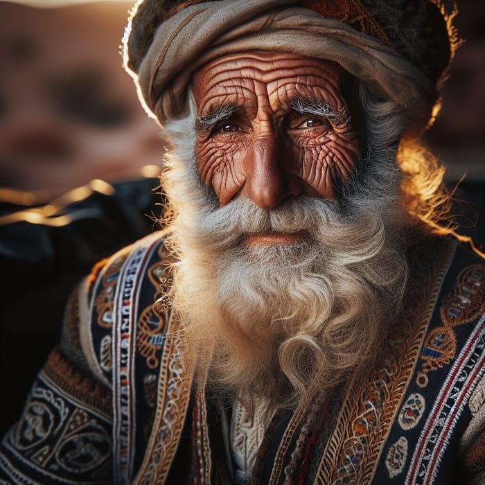 Elderly Berber Man in Traditional Attire