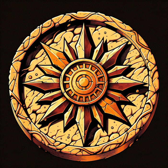 Sand Coin with Sun Emblem | Shurima-inspired Design | HD Quality