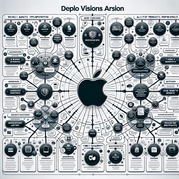 Detailed Conceptual Map of Apple Pro Visions: Innovation, Design, Security, Quality