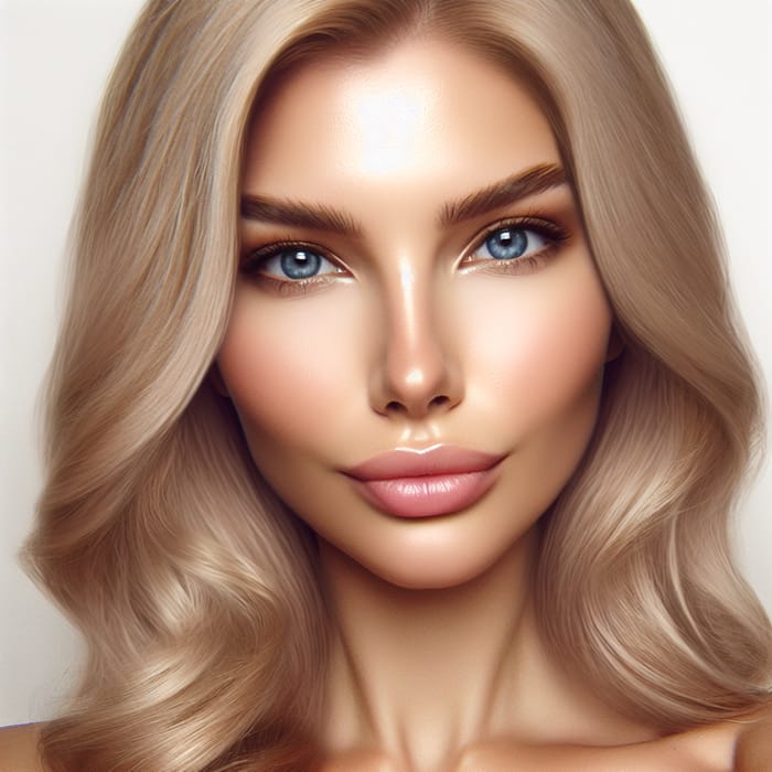 Blond Emily Bloom Model Selfie | Striking Face & Pale Skin