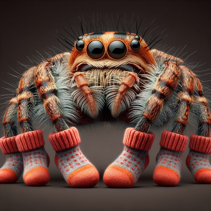 Spider Wearing Socks | Adorable Arachnid Fashion