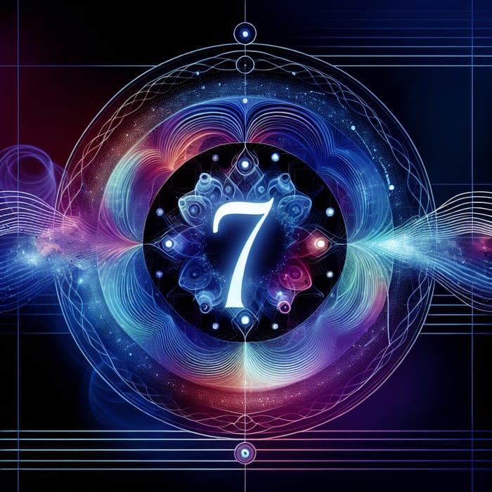 Neon '7' Ethereal Energy Waves