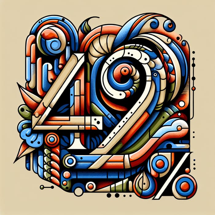 Artistic Forty-Two Percent Design | Unique Number Art