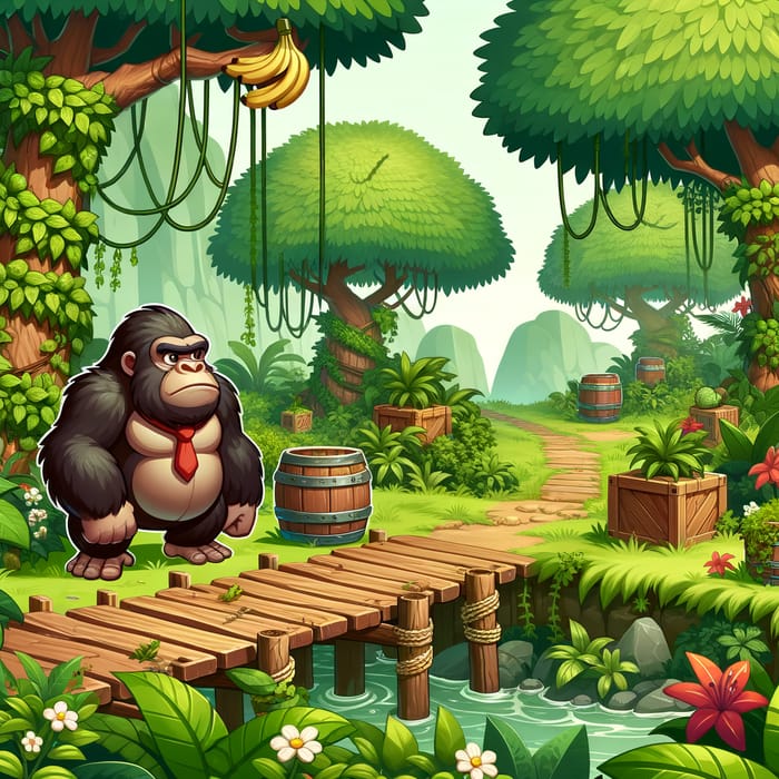 Explore the Lush Jungle with Donkey Kong and Diddy Kong