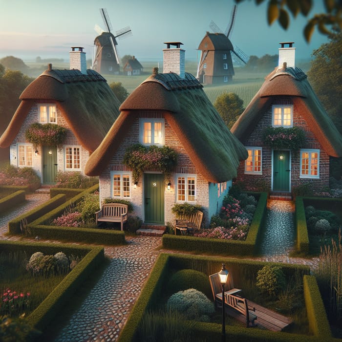 Cozy Danish Style Cottages with Charming Gardens