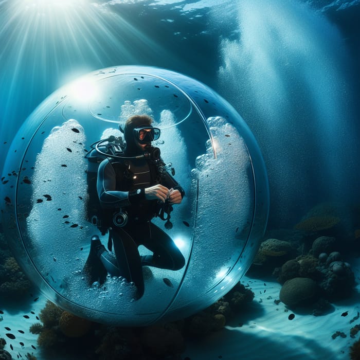 Immerse Yourself: Diving in Oxygen Bubble Underwater Adventure