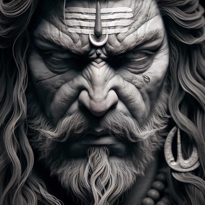 Detailed Lord Shiva Tandava Realistic Face | Divine Energy