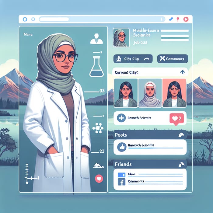 Middle-Eastern Female Facebook Profile | Research Scientist