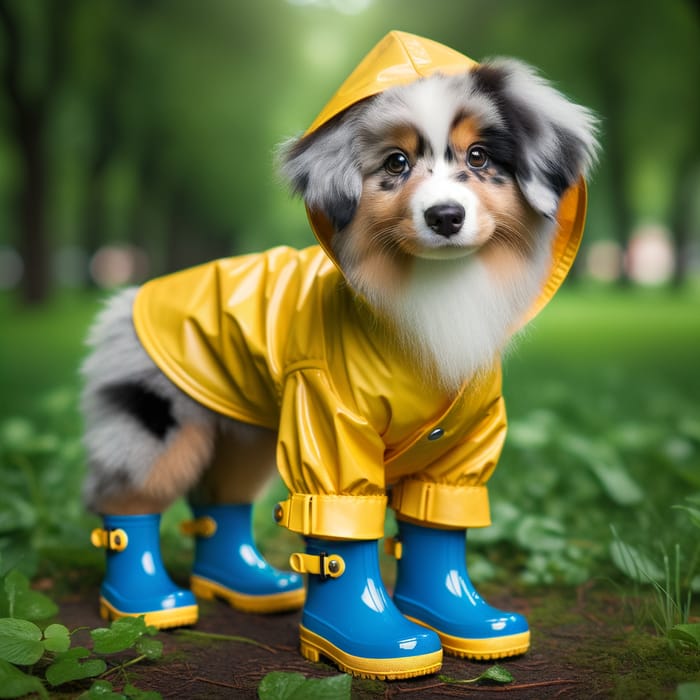 Cute Small Dog in Stylish Outfit